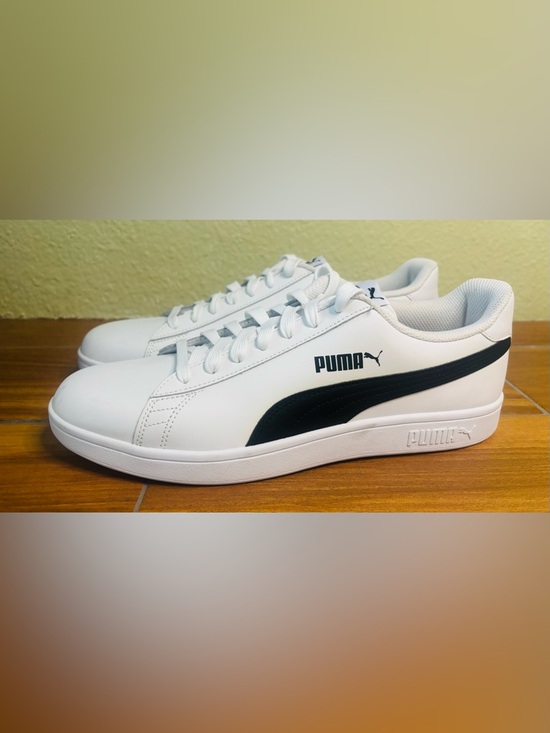 Puma Smash  V2 Black White Lace Up Tennis Shoes Sneaker Size: 12 main image 8